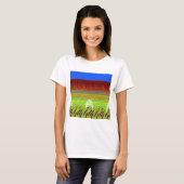 Kleurrijke Geometrische Motief Art Print T-shirt (Voorkant volledig)