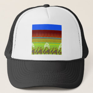 Kleurrijke Geometrische Motief Art Print Trucker Pet