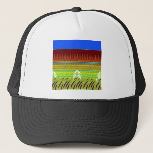 Kleurrijke Geometrische Motief Art Print Trucker Pet (Voorkant)