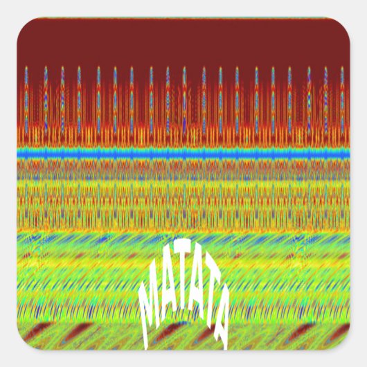 Kleurrijke Geometrische Motief Art Print Vierkante Sticker (Voorkant)