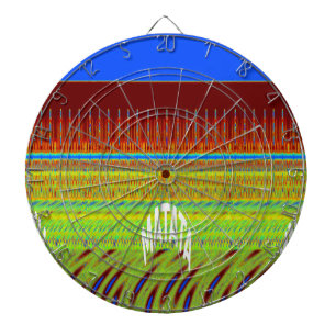 Kleurrijke Geometrische Motief Kunstprint Dartbord