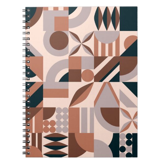 Kleurrijke geometrische mozaïek, abstracte achterg notitieboek (Voorkant)