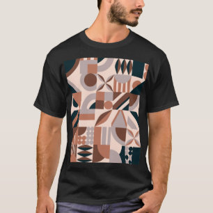 Kleurrijke geometrische mozaïek, abstracte achterg t-shirt