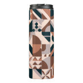 Kleurrijke geometrische mozaïek, abstracte achterg thermosbeker (Achterkant)