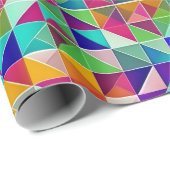 Kleurrijke geometrische patronen cadeaupapier (Rol Hoek)