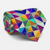 Kleurrijke geometrische patronen stropdas (Opgerold)