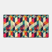 Kleurrijke geometrische patroon dimensionale retro bureaumat (Voorkant)