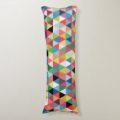 Kleurrijke geometrische patroon lichaam kussen (Voorkant Verticaal)