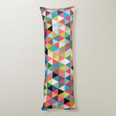 Kleurrijke geometrische patroon lichaam kussen (Achterkant (Verticaal))
