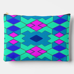 Kleurrijke geometrische patroon make-up accessoire etui