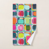 Kleurrijke Geometrische Patroon Monogrammed Naam Bad Handdoek (Handdoek)