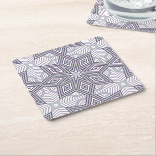 Kleurrijke geometrische patroon retro kartonnen onderzetters