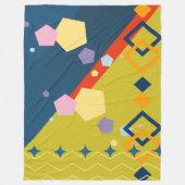 kleurrijke geometrische patroondeken fleece deken (Voorkant)