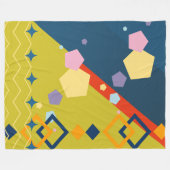kleurrijke geometrische patroondeken fleece deken (Voorkant (Horizontaal))