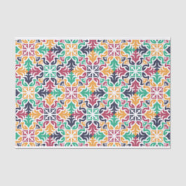 Kleurrijke geometrische patroonontkoppeling tissuepapier