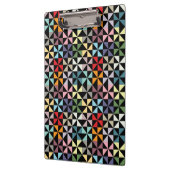 Kleurrijke geometrische pinwielzwart en wit klembord (Links)