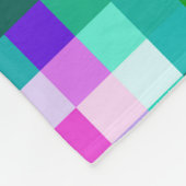 Kleurrijke geometrische pixel pixelated plaid fleece deken (Hoek)