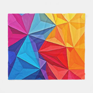 Kleurrijke Geometrische Prisma Abstracte Kunst Fleece Deken