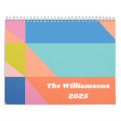 Kleurrijke Geometrische Rand Gepersonaliseerde Fot Kalender (Hoes)