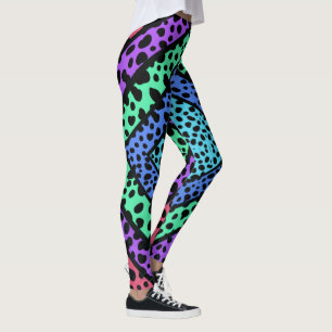 Kleurrijke Geometrische Regenboog Luipaard Dierpri Leggings