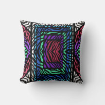 Kleurrijke Geometrische Regenboog Zebra Dierprint
