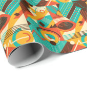 Kleurrijke geometrische retro:  abstractie. cadeaupapier (Rol Hoek)