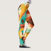 Kleurrijke geometrische retro: abstractie. leggings (Rechts)
