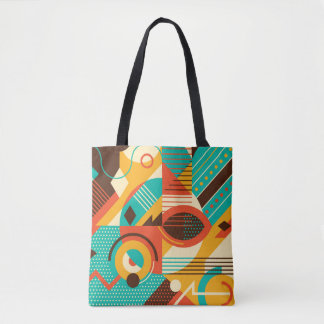 Kleurrijke geometrische retro: abstractie. tote bag