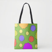 Kleurrijke Geometrische Retro Funky Circles canvas Tote Bag (Voorkant)