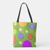 Kleurrijke Geometrische Retro Funky Circles canvas Tote Bag (Achterkant)