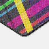 Kleurrijke geometrische retro lijnen patroon Monog Bureaumat (Hoek)