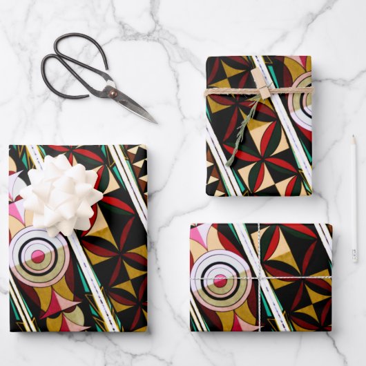 Kleurrijke geometrische Spaanse architectuur Inpakpapier Vel (Voorkant)