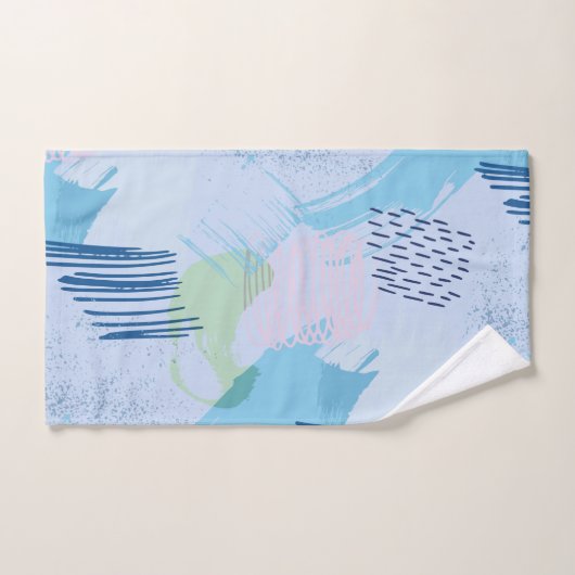 Kleurrijke geometrische spiralen en lijnen bad handdoek (Handdoek)