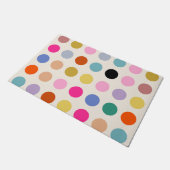 Kleurrijke  geometrische Stippen Deurmat (Schuin)