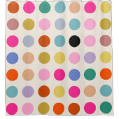 Kleurrijke  geometrische Stippen Douchegordijn (Voorkant)