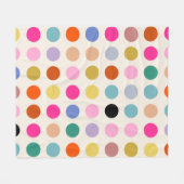 Kleurrijke geometrische Stippen Fleece Deken (Voorkant (Horizontaal))