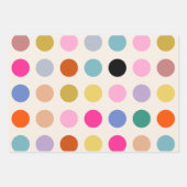 Kleurrijke geometrische Stippen Inpakpapier Vel (Voorkant 3)