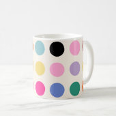 Kleurrijke  geometrische Stippen Koffiemok (Voorkant rechts)