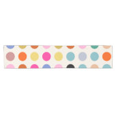 Kleurrijke  geometrische Stippen Korte Tafelloper (Horizontaal)