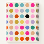 Kleurrijke  geometrische Stippen Notitieboek (Achterkant)