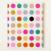 Kleurrijke  geometrische Stippen Planner (Achterkant)