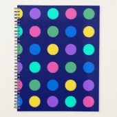 Kleurrijke geometrische stippen planner (Voorkant)