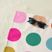 Kleurrijke  geometrische Stippen Strandlaken (In situ)