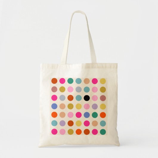 Kleurrijke  geometrische Stippen Tote Bag (Voorkant)