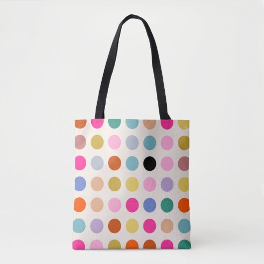 Kleurrijke  geometrische Stippen Tote Bag (Voorkant)