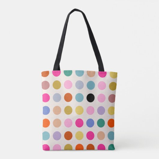 Kleurrijke  geometrische Stippen Tote Bag (Achterkant)