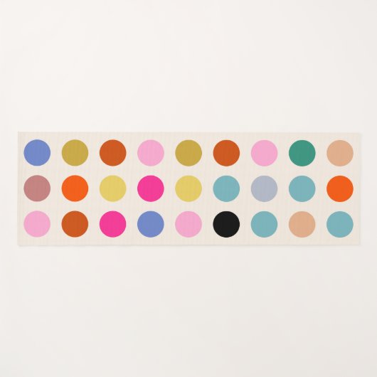 Kleurrijke geometrische Stippen Yogamat (Voorkant (horizontaal))