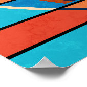 Kleurrijke geometrische strepen, Abstract Poster (Hoek)