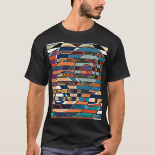 Kleurrijke geometrische strepen, Abstract T-shirt