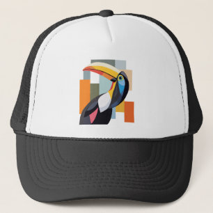 Kleurrijke geometrische Toucan Bird Trucker Pet